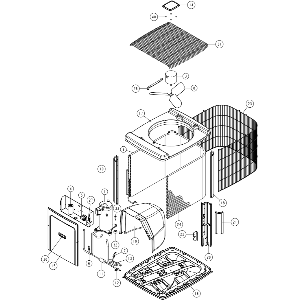 York&nbsp;AC3A042F1&nbsp;Parts